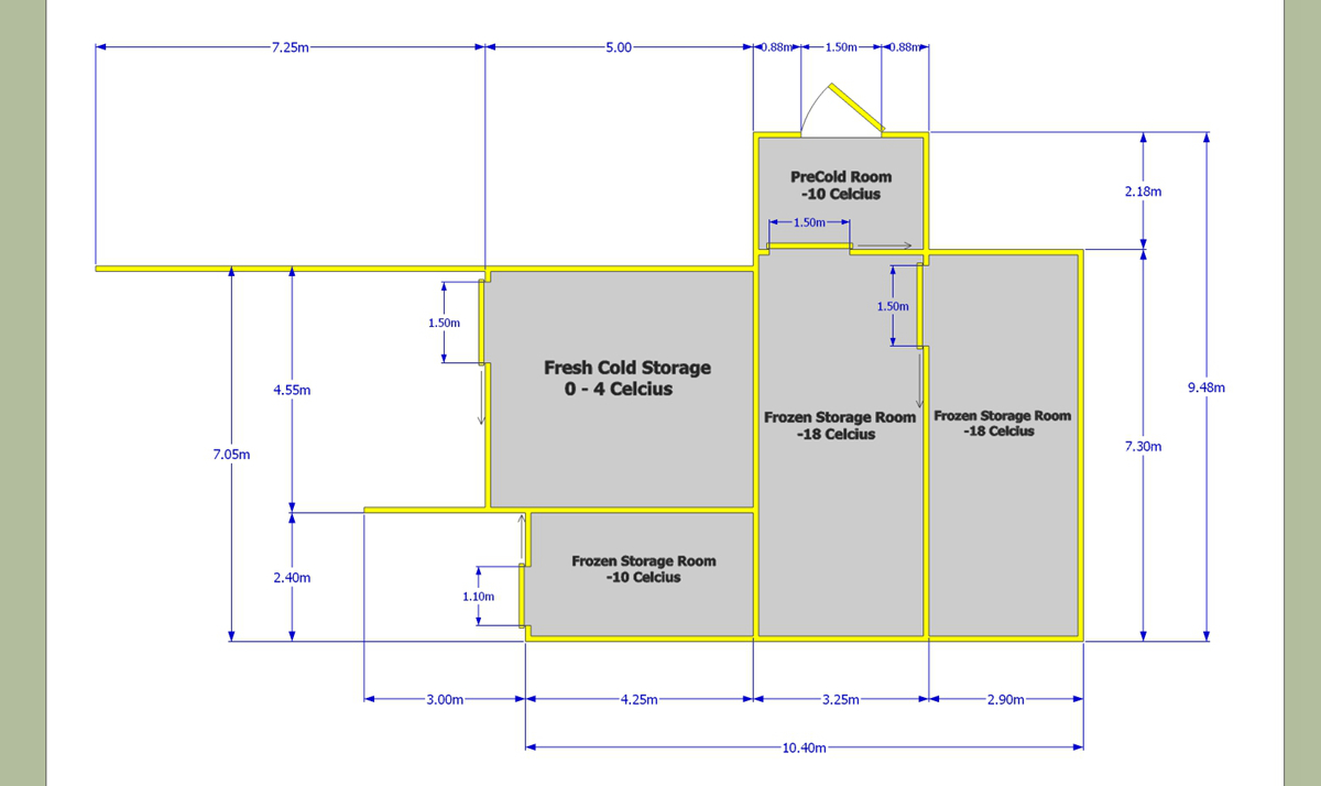 Cold room drawing from YOYCOOL